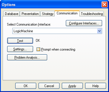 ETS communication interface test